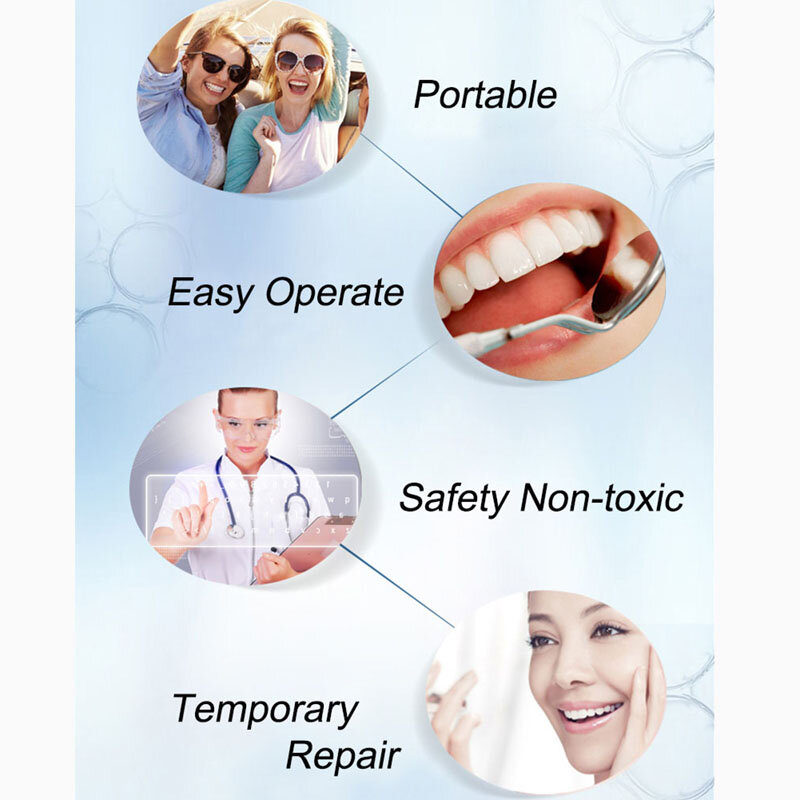 غراء مضاد للماء لطبيب الأسنان ، حشو الأسنان ، مجموعة الإصلاح ، أداة تنظيف الأسنان ، مادة لاصقة فائقة المعالجة