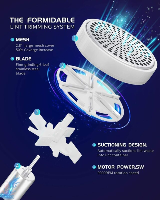 2021 new Fabric Shaver Electric Lint Remover 2-Speeds Portable Clothes Shaver Efficient Bobbles Fuzz Removing