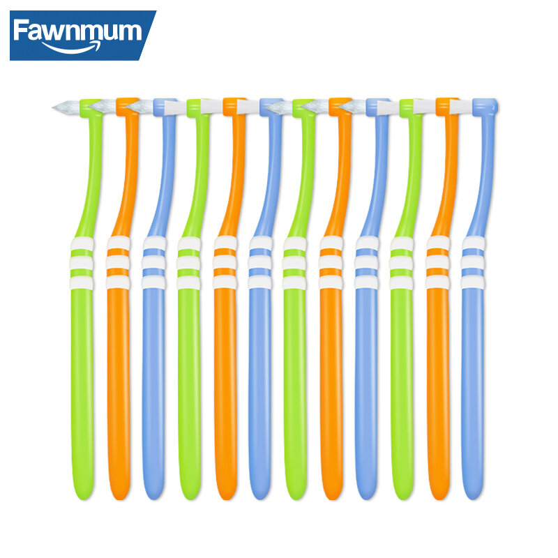 Fawnmum سيليكون تقويم الأسنان Interden فرشاة أدوات تنظيف الأسنان فرشاة الأسنان بين الأسنان للعناية بصحة الفم 5 قطعة