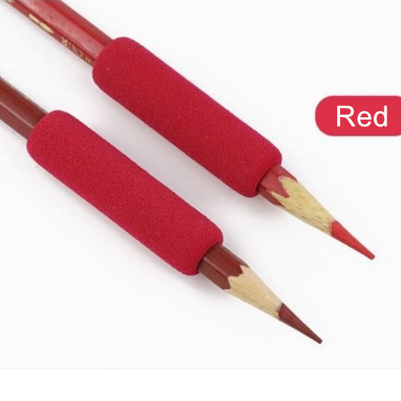 10 قطعة الكلاسيكية لينة رغوة قلم رصاص Grips غطاء قلم رصاص 1.5 بوصة الكتابة المعونة حامل القلم الرصاص قلم رصاص القابض للأطفال الطلاب