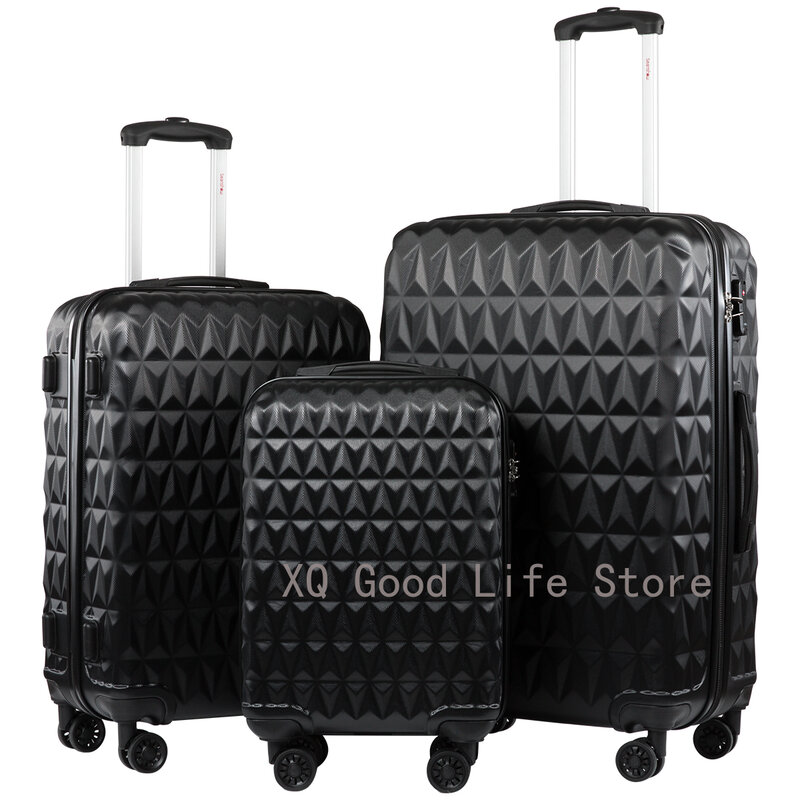 حقائب سفر أنيقة للرجال من XQ بتصميم عتيق مقاس 20/24/28 بوصة بعجلات بعجلات بعجلات مزودة بسحاب