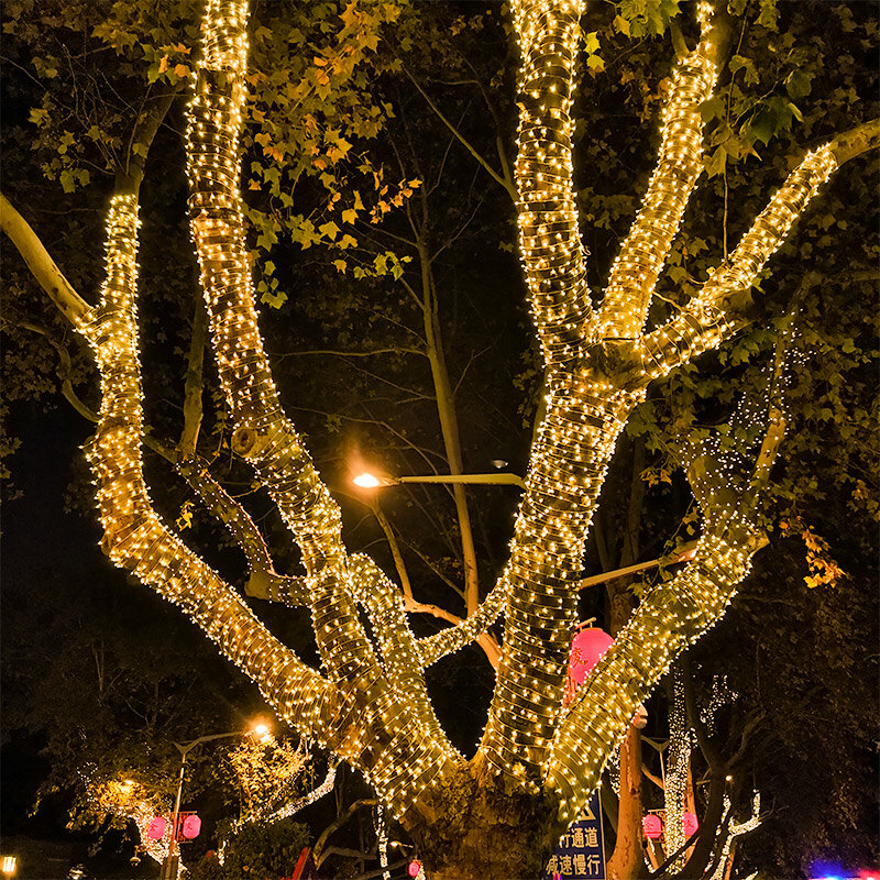 عيد الميلاد الجنية أضواء 5 متر 10 متر 20 متر 30 متر 50 متر 100 متر Led سلسلة ضوء 8 طرق اكاليل حفل الزواج بار حفلة في الهواء الطلق عطلة الإضاءة