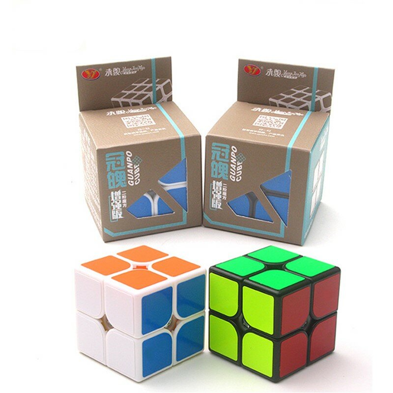 YongJun GuanPo 2x2x2 تعزيز المكعب السحري التعليمية بسيطة وسلسة سرعة لعبة المهنية Cubo Magico ألعاب ألغاز هدية