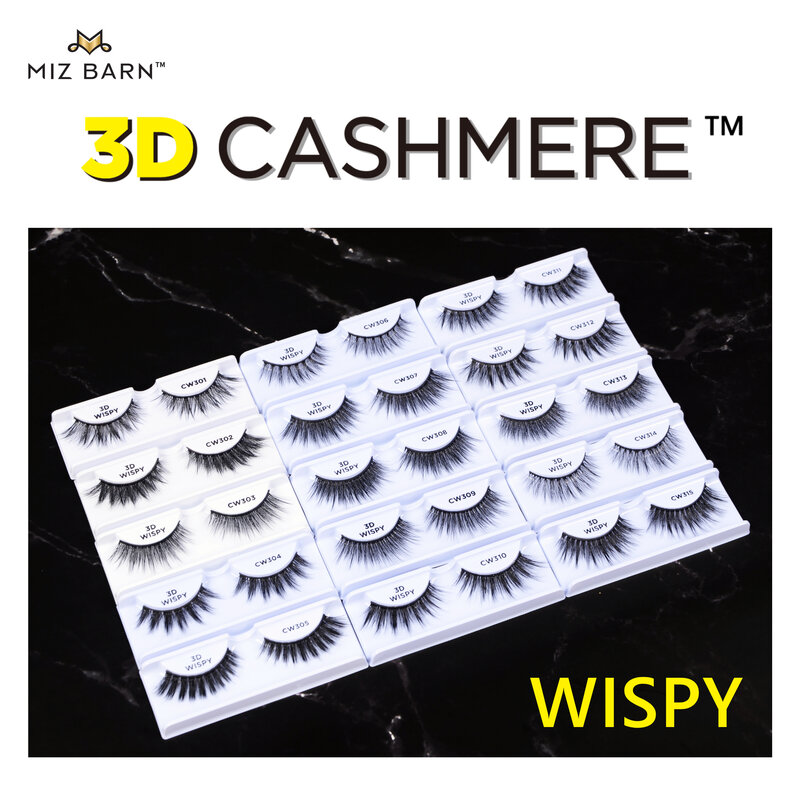 MIZ الحظيرة ثلاثية الأبعاد الكشمير-WISPY الرموش الصناعية Wispies رقيق عيون جلدة لينة الاصطناعي 10-20 مللي متر يشكلون رمش الجمال Wispy لاش
