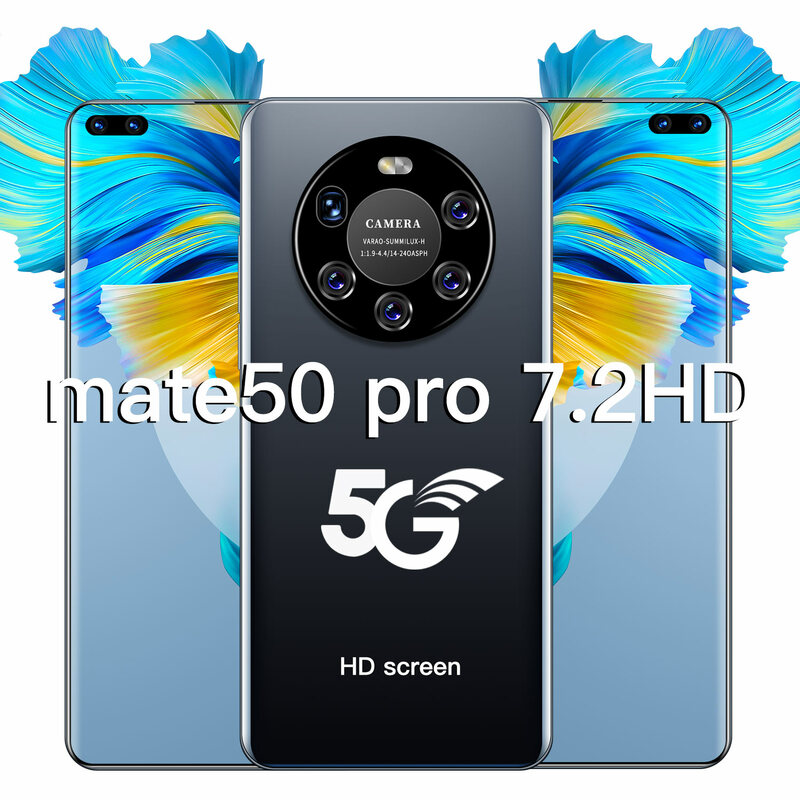 2021 أحدث هاتف ذكي Mate 50 Pro 12Gb Ram 512Gb Rom المزدوج سيم هاتف ذكي مفتوح أندرويد 10.0 عشاري النواة 4G/5G الهواتف المحمولة