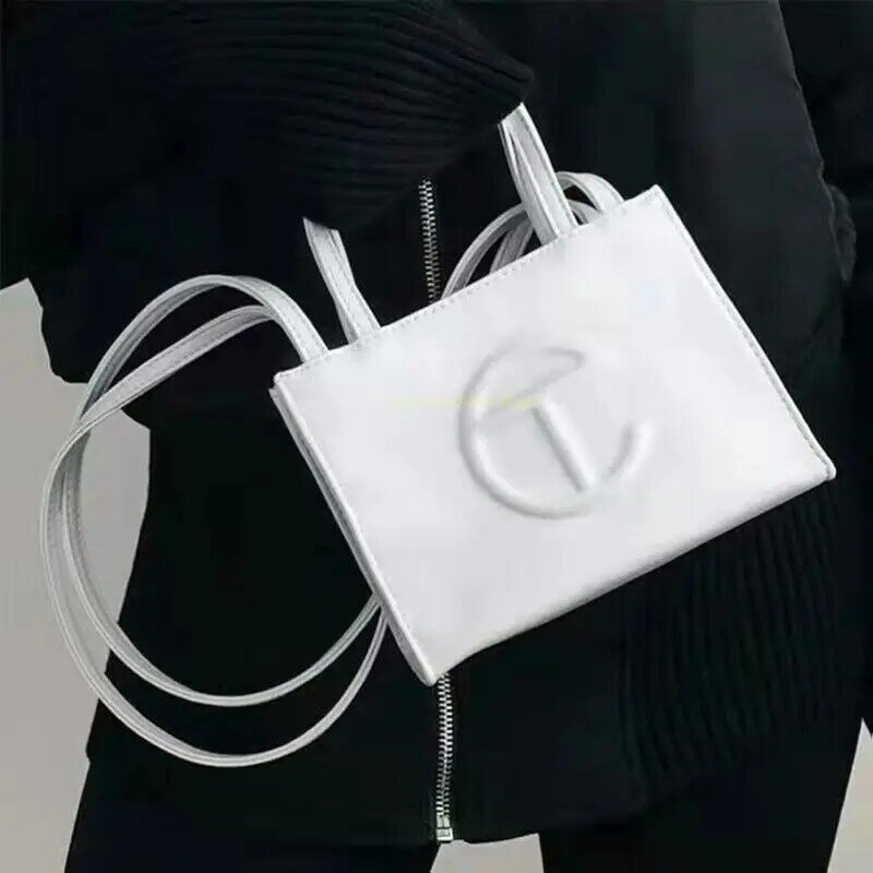الشهيرة مصمم حقيبة تسوق موضة جلدية العلامة التجارية السيدات حقائب كتف متنقلة للنساء 2021 جديد حقيبة يد فاخرة Telfar حقيبة