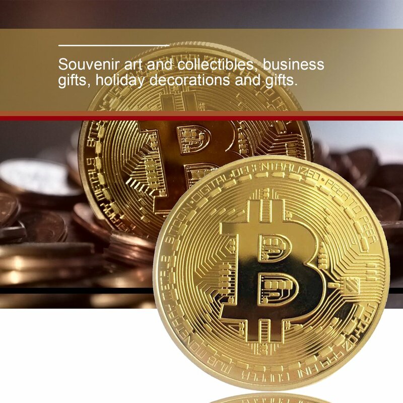 1 قطعة الإبداعية تذكارية الذهب مطلي Bitcoin عملة المادية الذهب النادرة BTC عملة الفن جمع المادية التذكارية هدية