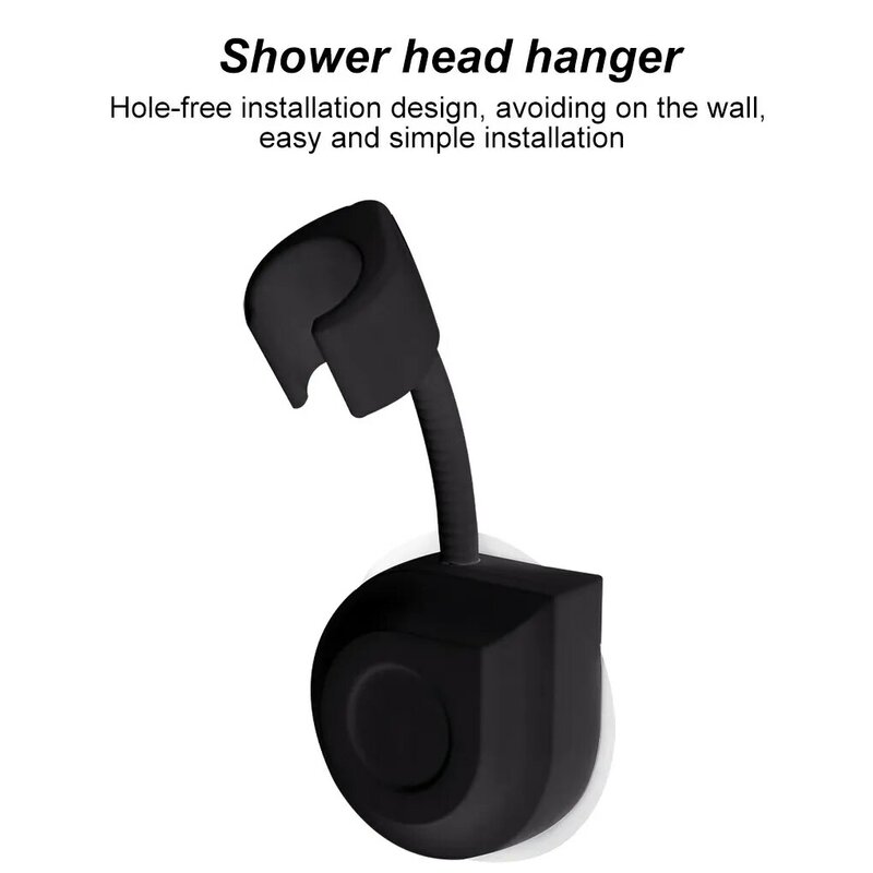 Showerhead Bracket Wall-mounted Shower Head Holder Free-punching Plastic 360° Rotated Adjustable Bathroom Stand