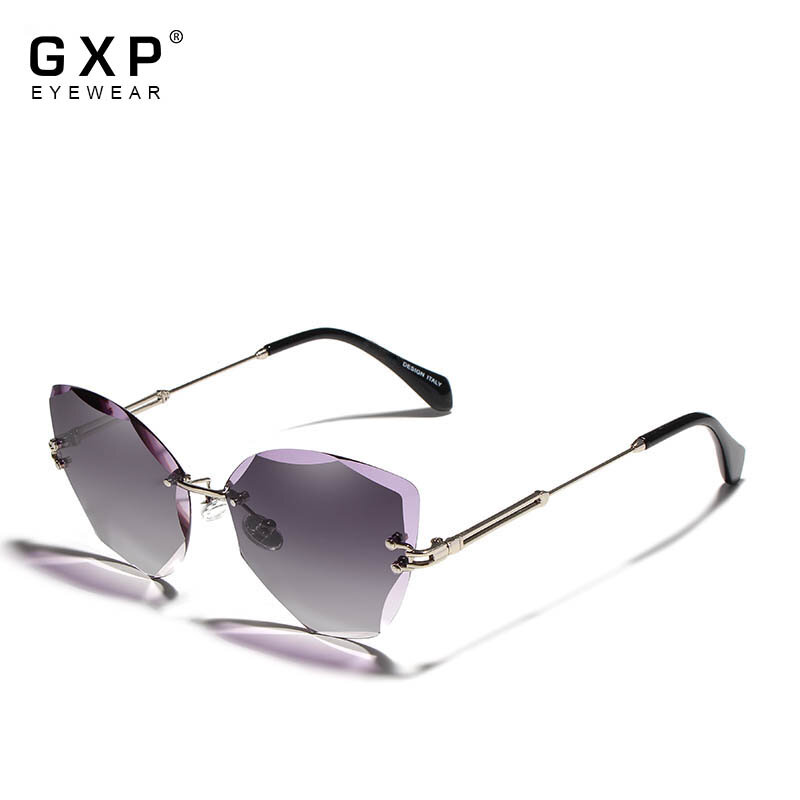 نظارات شمسية نسائية من GXP, نظارات شمسية نسائية من دون إطار موديل 2020 بإطار معدني بتصميم كلاسيكي