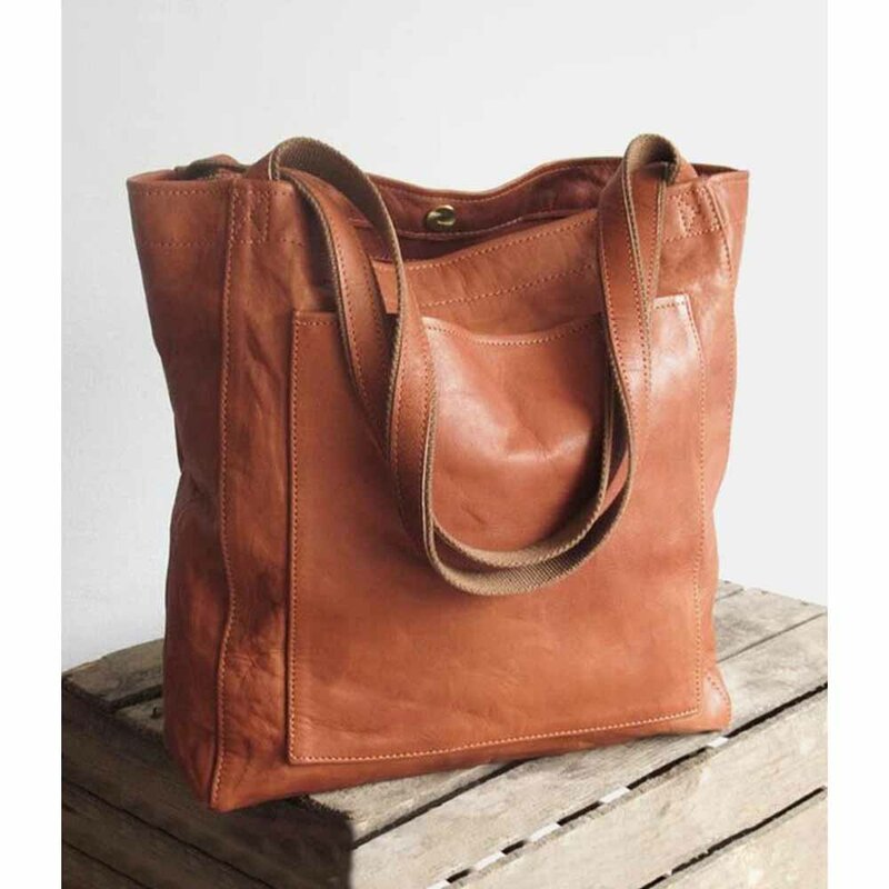 حقائب كتف خمر للنساء 2021 سعة كبيرة الإناث لينة بولي Leather حقيبة يد جلدية السيدات حقيبة تسوق حقيبة السفر دراسة