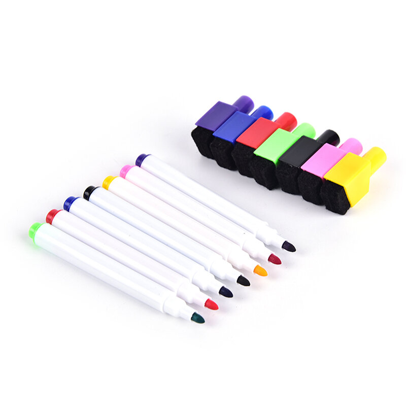 5 قطعة السبورة قابل للمسح أقلام كتابة جافة على السبورة البيضاء القلم مع ممحاة اللوازم المدرسية