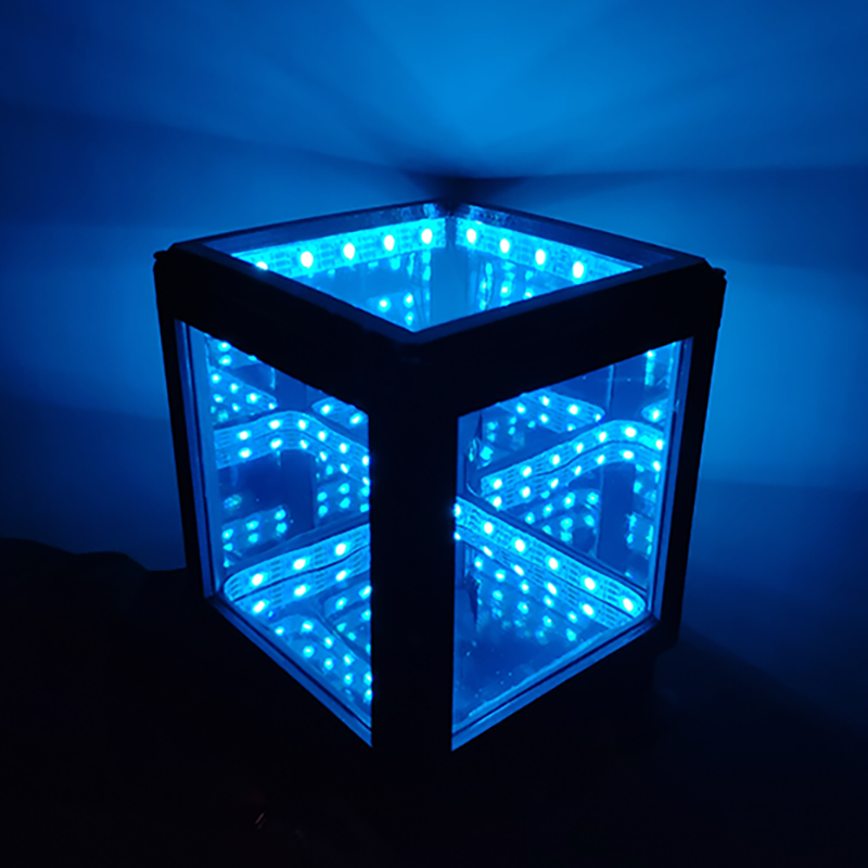 LED Hypercube إلكترونيات لانهائية مرآة مكعب مصباح ملون نوم الديكور الهدايا الإبداعية