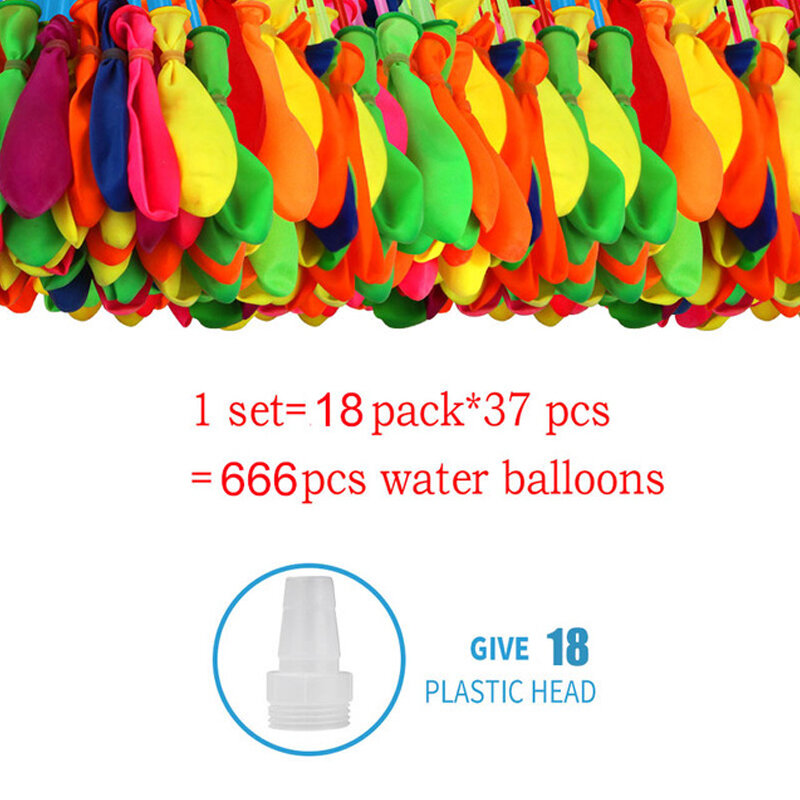 666 قطعة بالونات المياه بانش قنابل المياه الصيف ألعاب للشاطئ ألعاب مياه لعبة لعبة في الهواء الطلق لعب للأطفال الكبار ملء سريعة ماجيك الكرة
