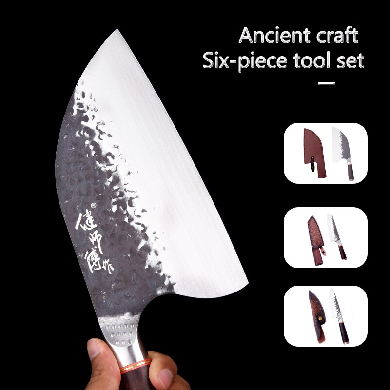 Qvz رائعة 4-Piece مجموعة سكاكين 5cr15 الفولاذ المقاوم للصدأ سكين المطبخ تقطيع سكين سكينة فاكهة تقطيع سكين سكين الجزار
