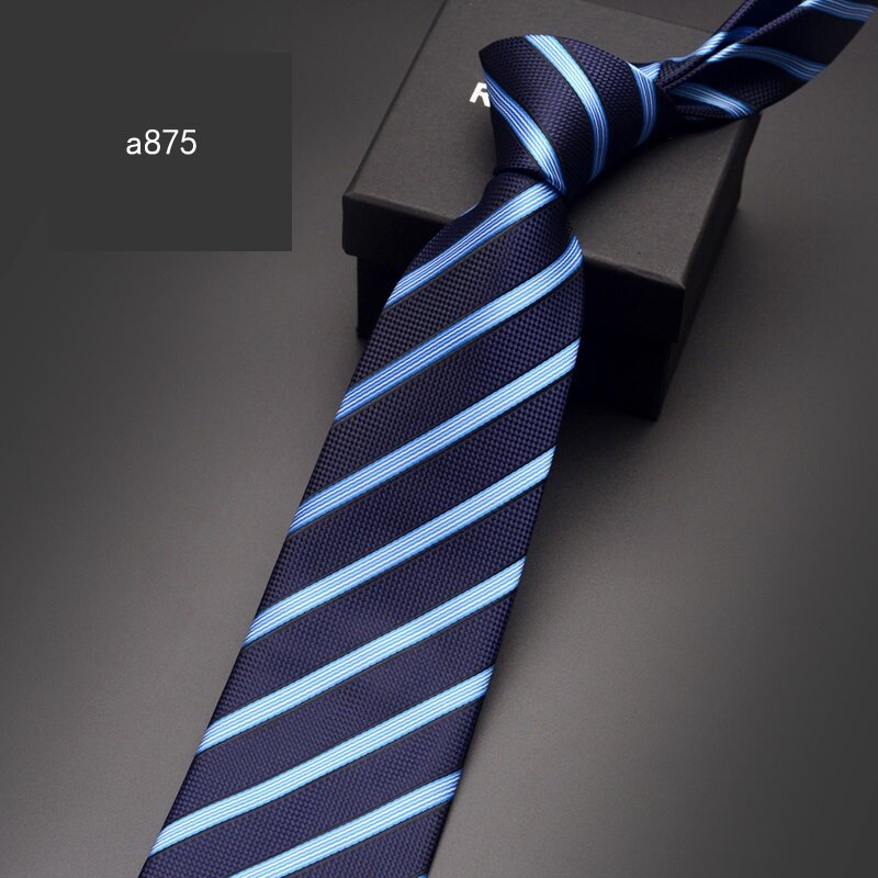 ربطة عنق رجالية لحفلات الزفاف ، بدلة عمل رسمية ذات جودة عالية ، أزرق ، 8 سنتيمتر ، ربطات عنق ، مع صندوق هدايا ، مجموعة جديدة 2020