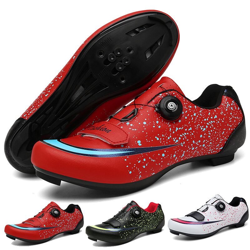 2021 أحذية ركوب الدراجات الطريق الوردي حذاء رياضة الأبيض المهنية تنفس الدراجات أحذية الطريق دراجة رجالي