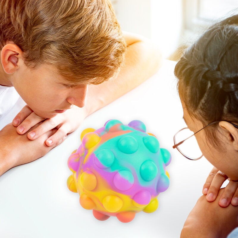 لوحة ضغط الضغط على شكل كرة ثلاثية الأبعاد ضد الإجهاد لوحة ضغط للأطفال والبالغين لعبة بسيطة لعبة حسية تفاعلية