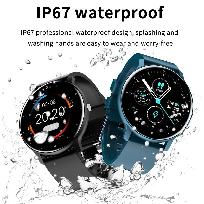 ليغ 2022 ساعة ذكية جديدة للرجال, ساعة ذكية رياضية بشاشة تعمل باللمس IP67 مقاومة للماء تعمل بالبلوتوث ساعة ذكية رجالية لأجهزة أندرويد و IoS بعلبة