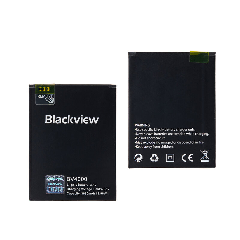 بطارية احتياطية أصلية 100% Blackview BV4000 BV4000 Pro 3680mAh للهاتف المحمول الذكي Blackview BV4000 BV4000 Pro MTK6580A
