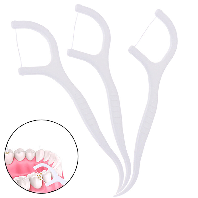 100 قطعة/الوحدة الأسنان Flosser نظافة الفم الأسنان العصي الأسنان الخيط المياه الفم الأسنان اختيار الأسنان يختار ABS الخيط
