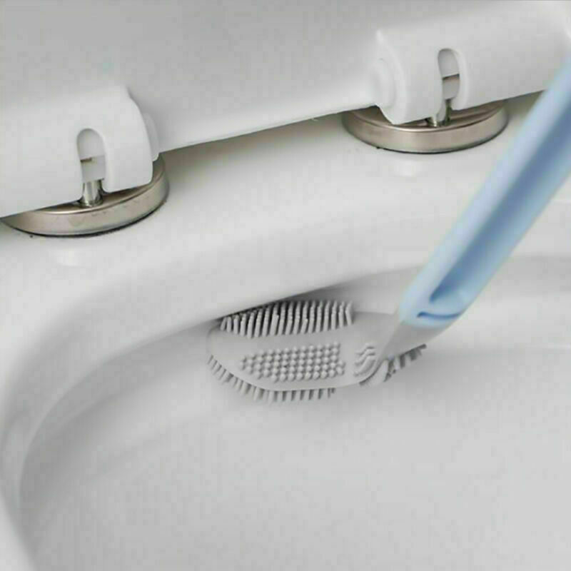 سيليكون جولف المرحاض فرشاة الحائط طويل التعامل مع فرشاة تنظيف حمام أداة للمنزل لوازم الحمام الأزرق الأبيض 5*41*7.1 سنتيمتر #4