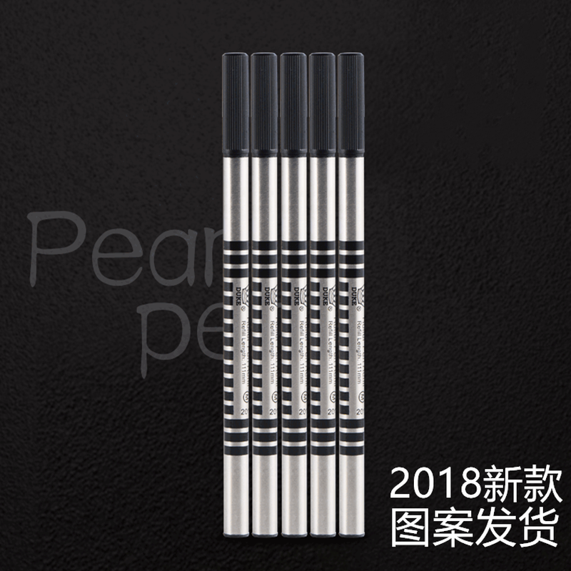10 قطعة/الوحدة دوق عبوات الحبر الأسود 0.5 مللي متر القياسية 11.2 سنتيمتر طويلة العالمي شقة رولربال القلم الملء