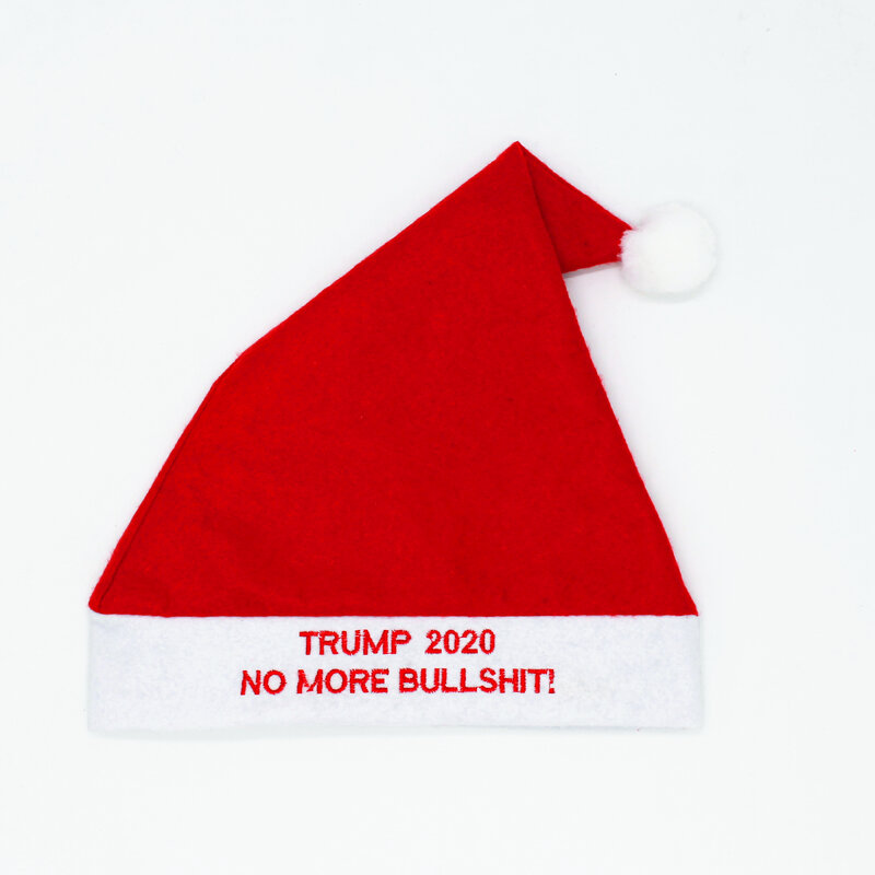 قبعة ناعمة مطرزة للكبار والنساء والرجال ، إكسسوار للكريسماس ، لون أحمر ، ترامب ، 2020