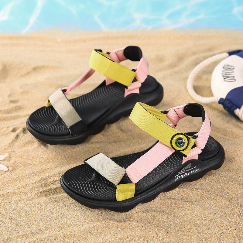 WKPK صنادل أطفال الصيف مريحة الأطفال صندل كاجوال عدم الانزلاق عالية الجودة الاطفال أحذية لينة انتعاش الاطفال أحذية الشاطئ
