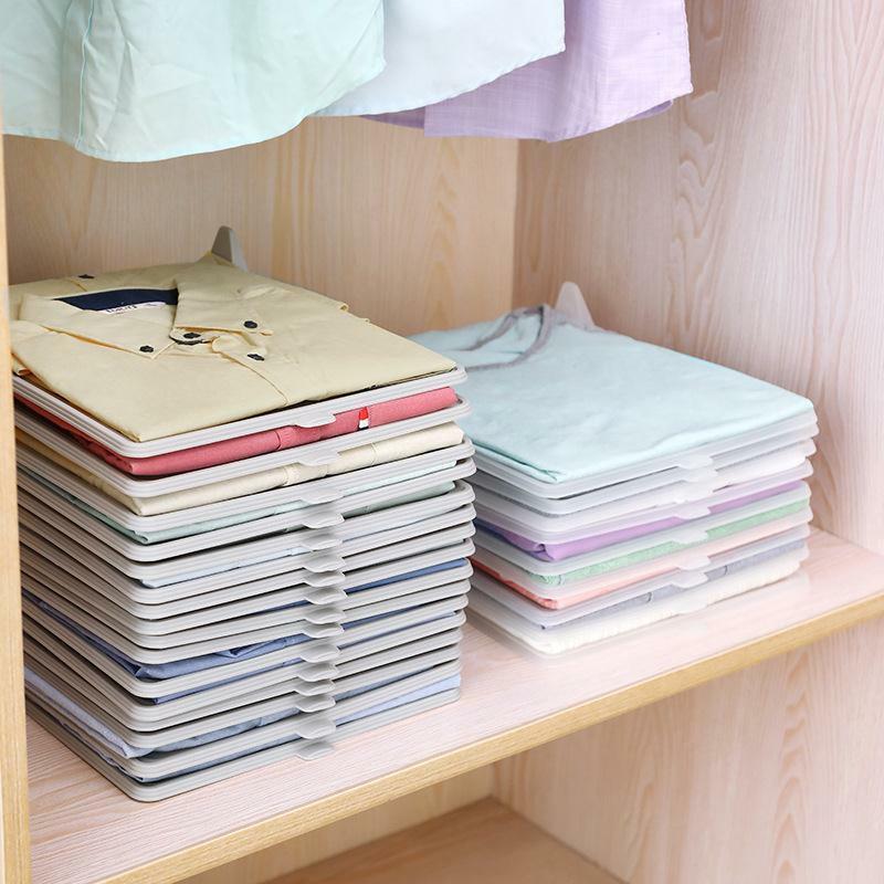 1 قطعة الملابس المنزلية سريعة أضعاف مجلس الملابس منظمة نظام قميص مجلد السفر خزانة درج كومة خزانة منظم