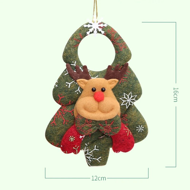 1 مجموعة عيد الميلاد الحلي DIY بها بنفسك عيد الميلاد هدية سانتا كلوز ثلج شجرة قلادة دمية شنق الزينة للمنزل 2020