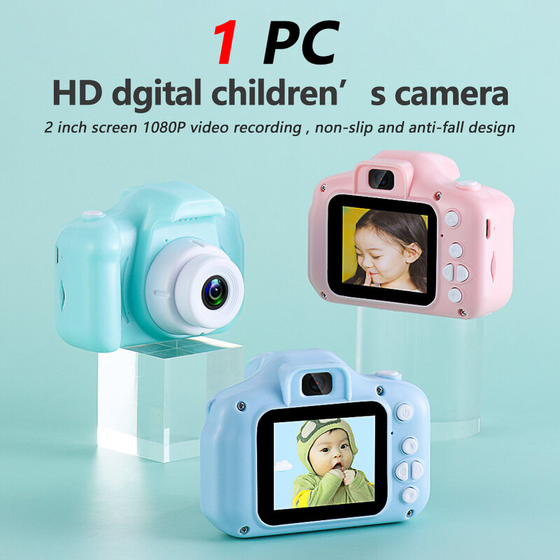 كاميرا الأطفال الرقمية HD Mini 1080P لعبة أطفال هدية مسجّل وكاميرا فيديو كاميرا T-Flash لهدايا عيد ميلاد الطفل