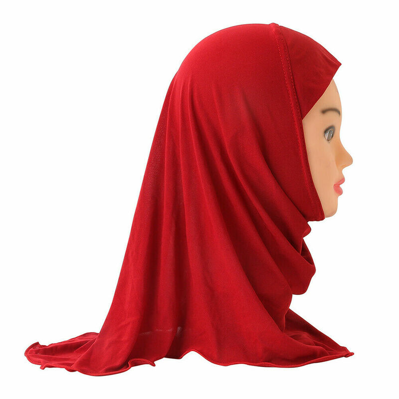 الإسلامية الاطفال أميرة قطعة واحدة الحجاب التفاف الفتيات الحجاب مسلم سحب على جاهزة الصلاة وشاح قبعة عيد مبارك أغطية الرأس #5