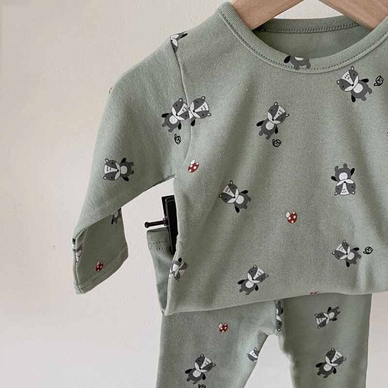 2022 ملابس خاصة لحديثي الولادة ملابس منزلية غير رسمية للبنات بنين 2 قطعة مجموعات بيجامات للأطفال بدلة أطفال بيجامات 0-1-3-5 سنوات