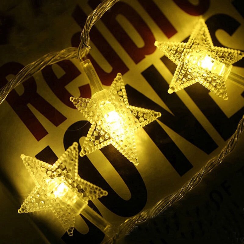 2.5 متر 20 نجمة بإضاءة ليد سلسلة وميض أكاليل USB المنزل عيد الميلاد السنة الجديدة مصباح عطلة حفلة زفاف ديكور الجنية أضواء
