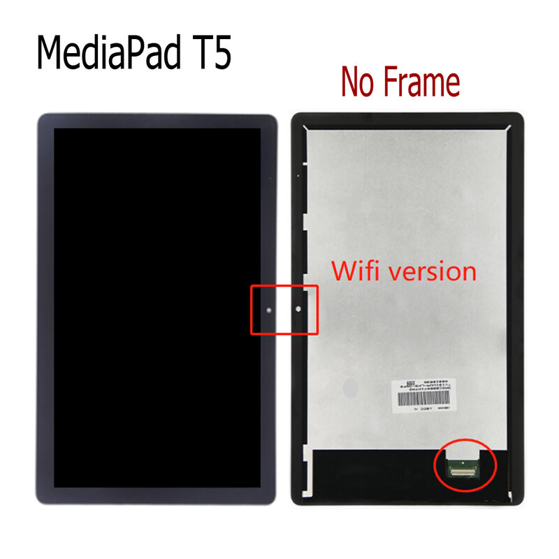 10.1 "الأصلي T5 LCD لهواوي MediaPad T5 AGS2-L09 AGS2-W09 AGS2-L03 AGS2-W19 LCD عرض تعمل باللمس الجمعية محول الأرقام