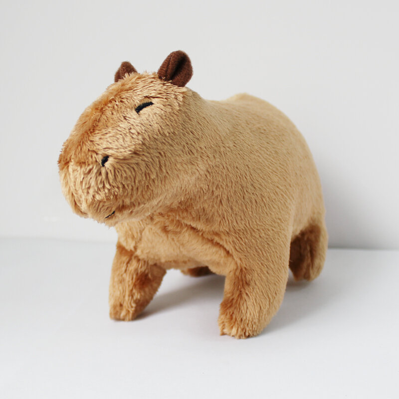 محاكاة Capybara أفخم محشوة الحيوانات أفخم لعبة دمى لينة الحياة الحقيقية Capybara دمى الاطفال اللعب Peluche عيد الميلاد هدية 18 سنتيمتر