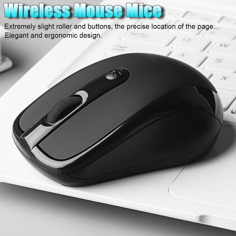 هوب الألعاب 2.4GHz ماوس بصري لاسلكي الكمبيوتر الفئران الكمبيوتر مع محول USB Mause للكمبيوتر المحمول