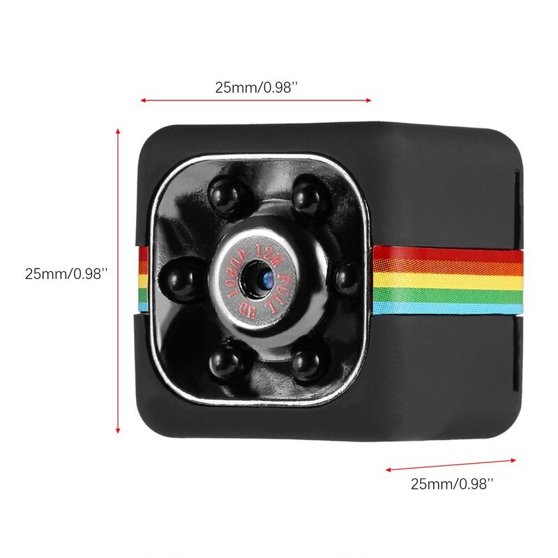 كاميرا صغيرة 1080p الاستشعار المحمولة كاميرا الأمن كاميرا صغيرة للرؤية الليلية كشف الحركة دعم TF بطاقة