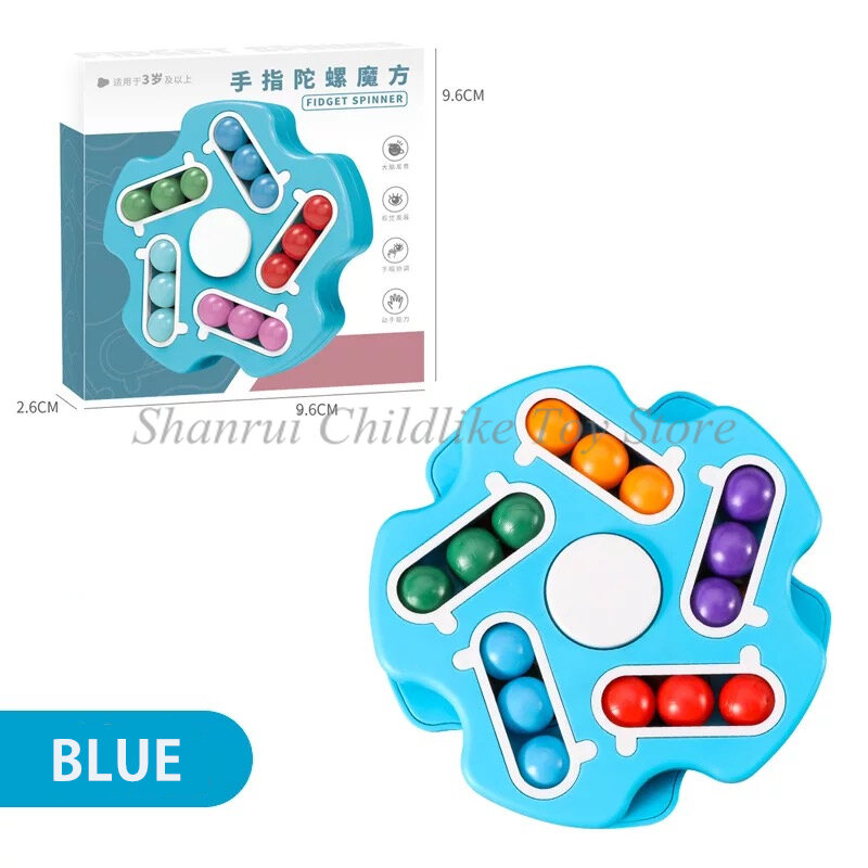 جديد الدورية ماجيك الفول الذكاء الإصبع مكعب الضغط لغز الأطفال فنجر الدوران ماجيك القرص التعليمية لعبة مكعب