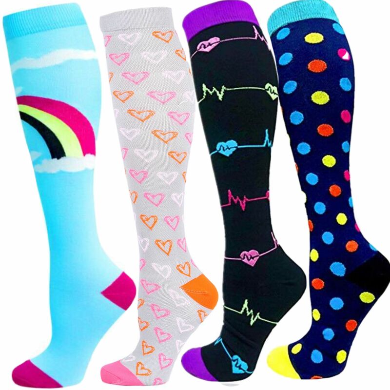 58 Styles Compression Socks For Anti Fatigue Pain Relief Knee High Sport Compression Socks Fit For Edema,Diabetes,Varicose Veins