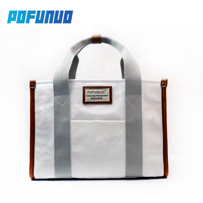 Pofunuo حقيبة ظهر للحفاضات الجديدة للأمهات بسعة كبيرة للأمهات متعددة الوظائف مضادة للماء حفاضات للسفر في الهواء الطلق للعناية بالأطفال