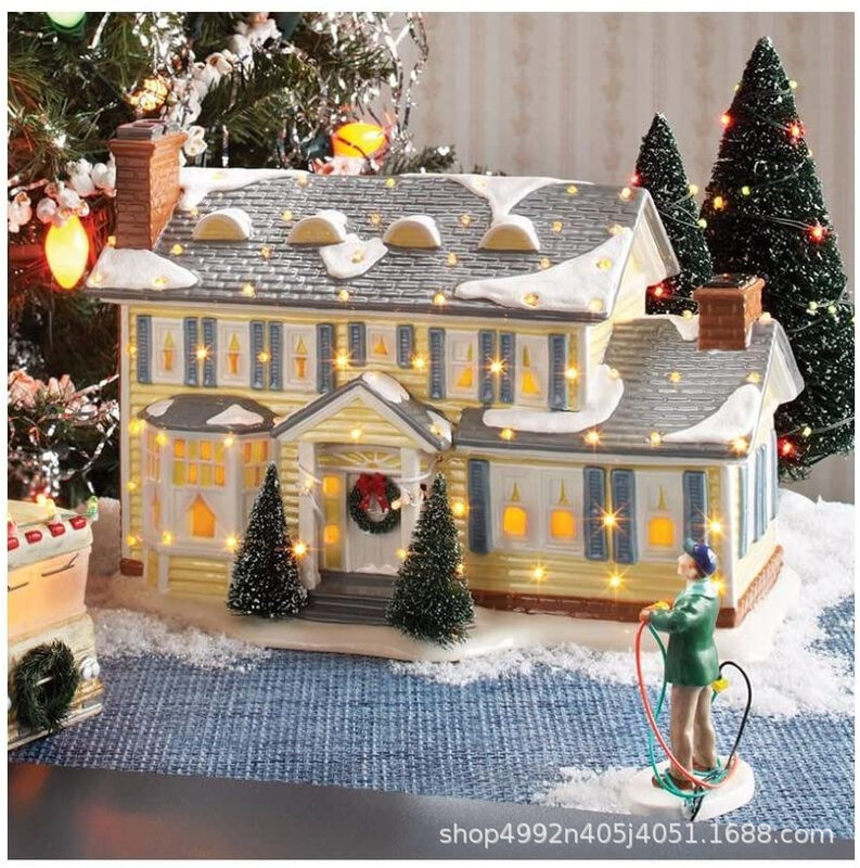الراتنج عيد الميلاد عطلة قرية Griswold منزل ديكور المنزل الوطنية لامبون عيد الميلاد عطلة عيد الميلاد الحلي تمثال