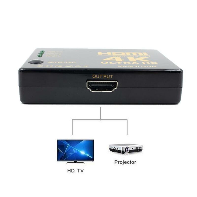 مفتاح فيديو متوافق مع HDMI 1080P 4K * 2K ، محول ، مخرج مقسم HDMI ، PS4 3 HDTV لـ DVD Hub 1 PS3 ، مدخل منفذ F2Y7