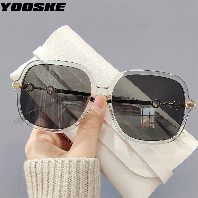 YOOSKE المتضخم Sqaure النظارات الشمسية النساء الفاخرة العلامة التجارية إطار كبير نظارات شمسية الرجال خمر نظارات سوداء القيادة ظلال UV400 #3