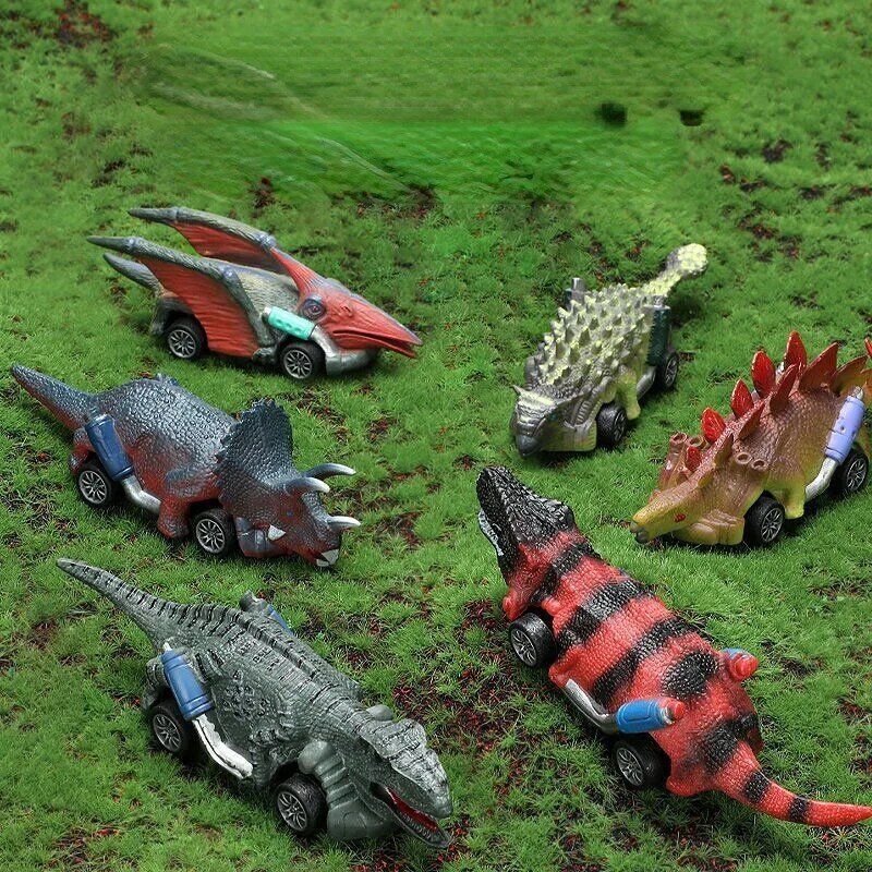 لعبة على شكل ديناصور سيارة التعليمية الجمود الديناميكي حيلة الأطفال قطرة مقاومة نموذج اللعب سيارة هدية عيد ميلاد