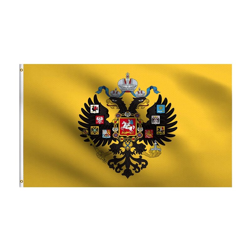 علم الإمبراطورية الروسية 3X5 قدم إمبراطوري روسيا WWI الملكي 100% البوليستر ديكور راية