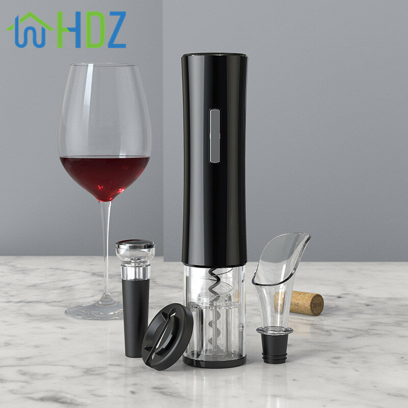 WHDZ-مجموعة فتاحة زجاجات النبيذ الكهربائية ، مجموعة فتاحة زجاجات النبيذ الكهربائية ، ساحب لاسلكي أوتوماتيكي ، كومبو مع قاطع رقائق الألومنيوم