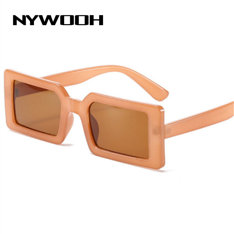NYWOOH النساء مربع النظارات الشمسية موضة Vintage ماركة صغيرة مستطيل الإناث نظارات شمسية للرجال ريترو Oculos نظارات UV400