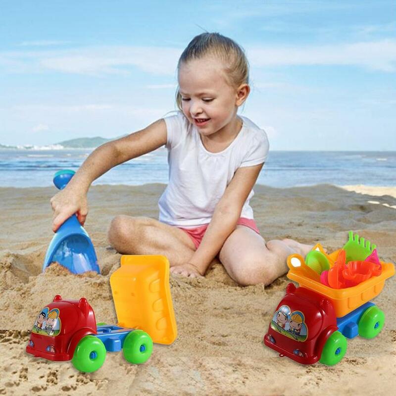 11 قطعة/المجموعة فريد الأطفال الاطفال شاطئ اللعب شاحنة الرمال التجريف لعبة مجموعة لعب لعبة أفضل هدية للأطفال الأطفال