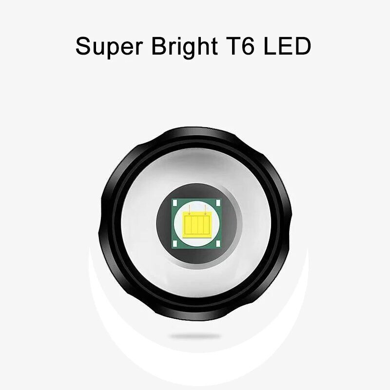 عالية مشرق led مصباح يدوي محمول مصباح شعلة قوية التكتيكية مضيا 18650 USB قابلة للشحن مقاوم للماء مصابيح ليد المكبرة الفانوس